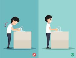 هنگام فعالیت‌های منزل مانند ظرف شستن